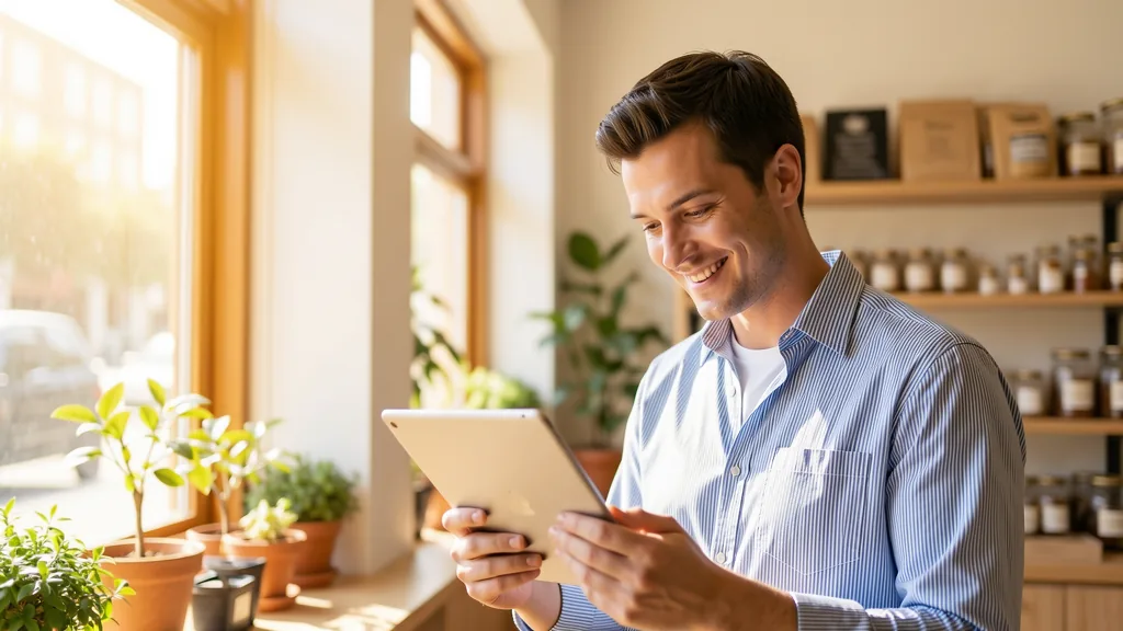 A local business owner managing bookings online