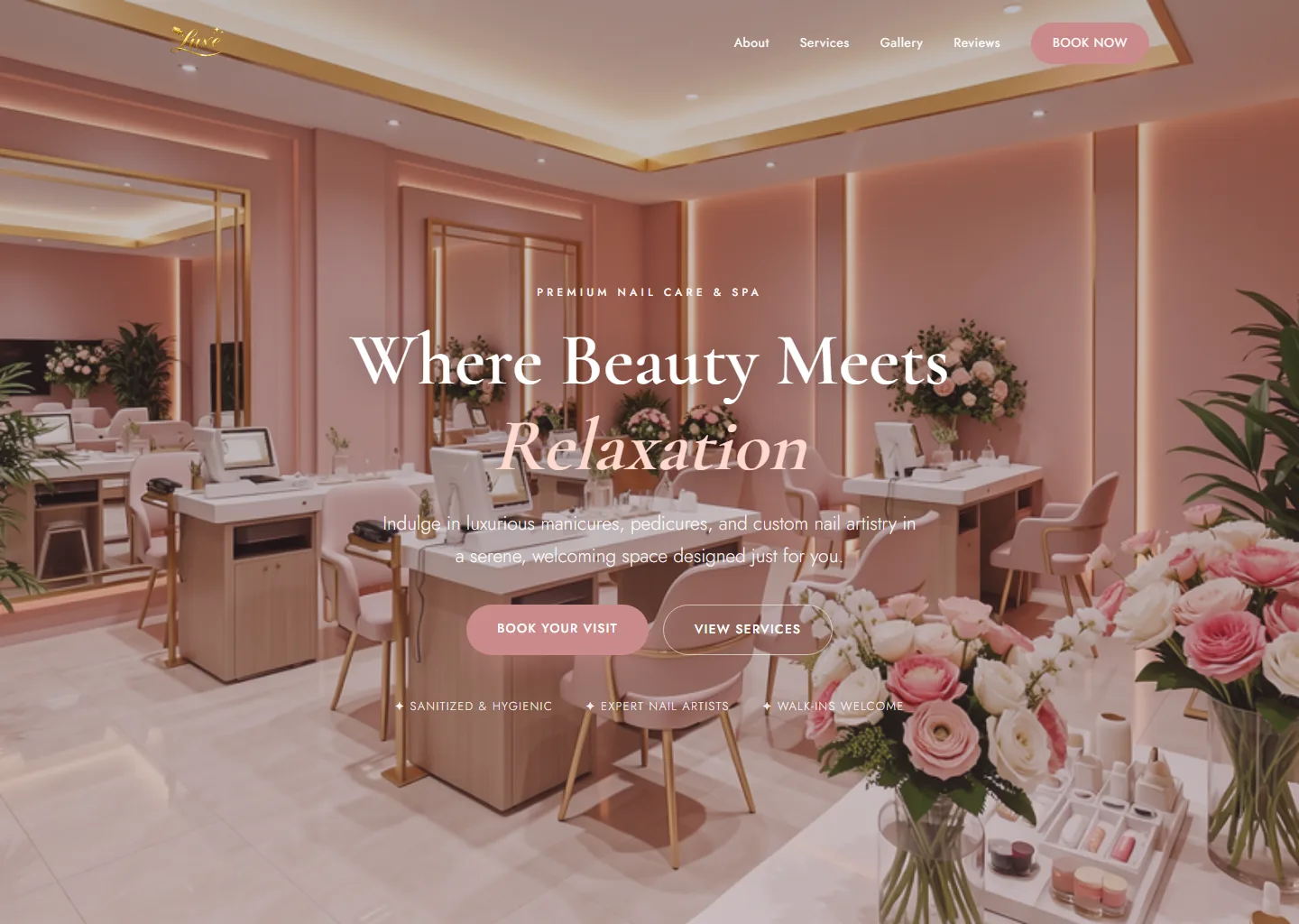 Beauty business website built by BrightFront Digital